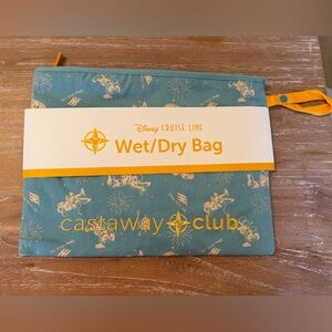 Disney Cruise Line Teal and Yellow Wet/Dry Bag